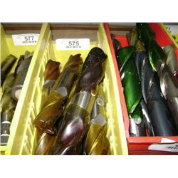 TUB OF MIXED SIZED END MILLS