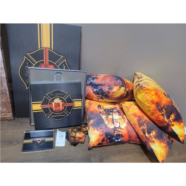 Firefighter Art, Pillows A