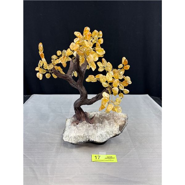 14" Tall Citrine Bonsai Tree