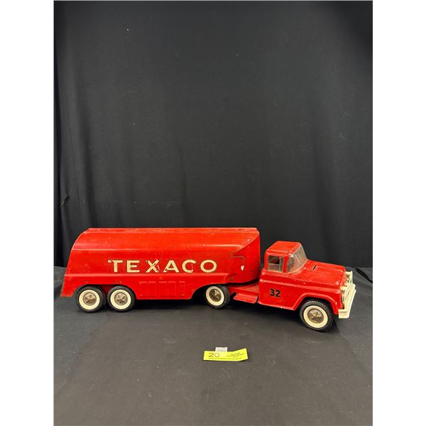 Vintage 1950's/60's Buddy L Pressed Steel Texaco Fuel Tanker Toy Truck 24" Long