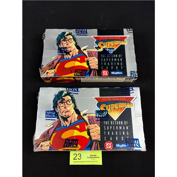 2 Sealed 1993 Boxes of Superman Trading Cards