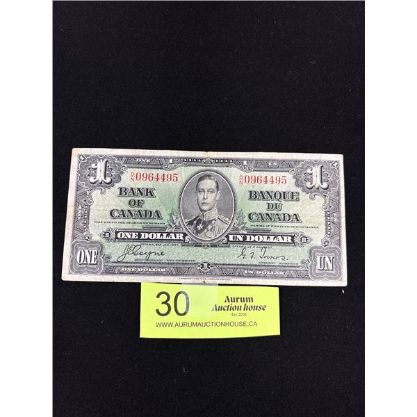 1937 Bank of Canada One Dollar Bill