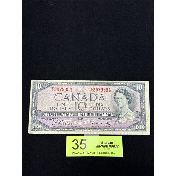 1954 Bank of Canada Ten Dollar Bill