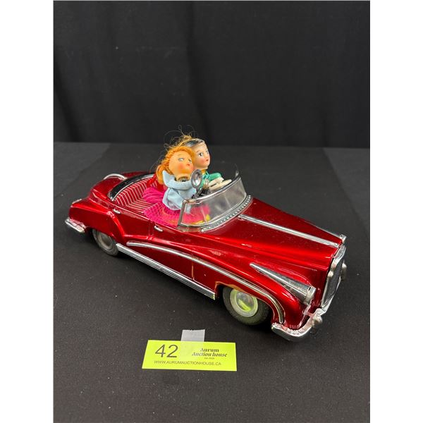 Vintage Battery Operated Mechanical Car In Good Working Order