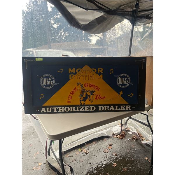 Custom Made 55" x 25" Whiz Automotive Signed NO SHIPPING