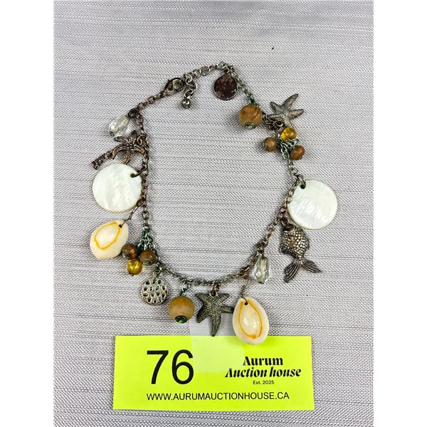 Vintage Silver Charms Bracelet