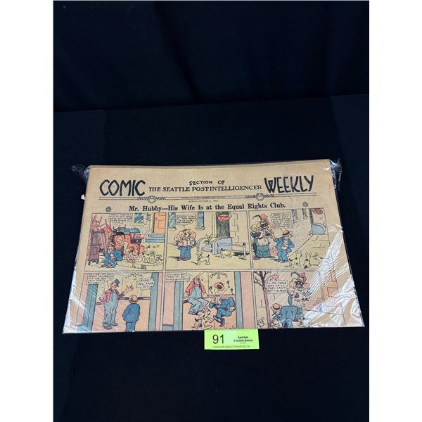 Original 1913 Comic Weekly, Section of The Seattle Post Intelligencer, Great Condition