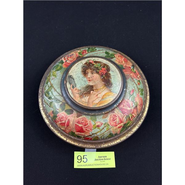 Rare Antique Portrait Tin 8.5" Made For The Englsih and Scottish Co-Operative Wholesale Societies (C