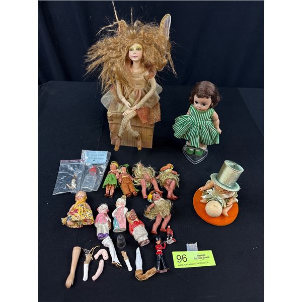 Collection of Dolls Including Alex Doll w/ Jointed Knees, New Years Baby Doll Made in Germany in Ori