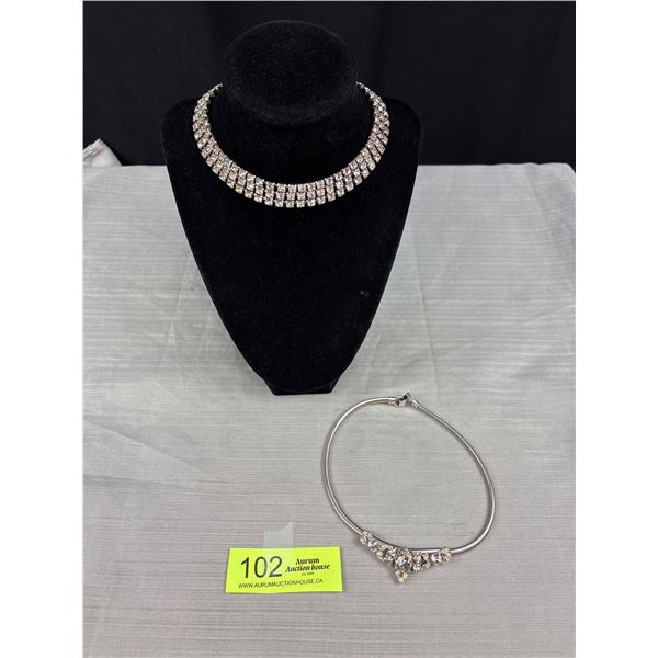 Coro Necklace Together w/ Vintage Rhinestone Choker