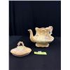Image 5 : Victorian Teapot Complete w/ Original Stand (Repair to Teapot Rim)
