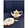 Image 8 : Victorian Teapot Complete w/ Original Stand (Repair to Teapot Rim)