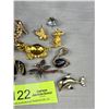 Image 3 : Assorted Vintage Animal Brooches C.1960s Old Brooch Lot