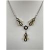 Image 2 : Vintage Rhodium Plated Art Deco Onyx Enamel Faux Diamonds, Beauty!