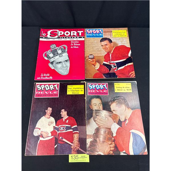 Montreal Canadian Great Maurice Richiard Autographed Grecian Formula Postcard and Lot of 4 1950s Spo