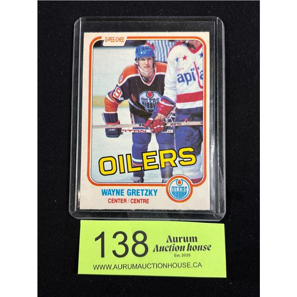 1981/82 OPC Wayne Gretzky Card 3rd Year Card
