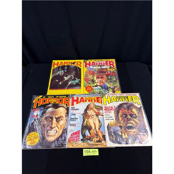 5 1970s The House of Hammer Magazines Vol 1 No 1 Plus #9, 10, 14, & 21