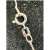 Image 4 : 10k White Gold 18" Curb Link Chain + 10k Diamond Heart - 2.7 Grams - Tested