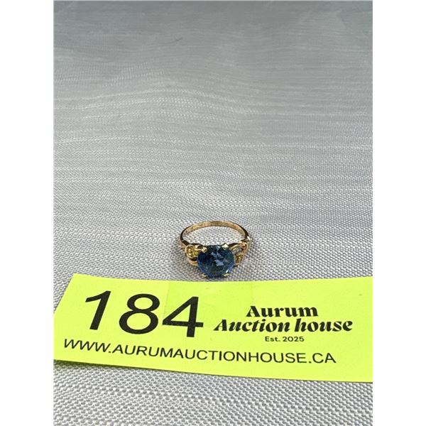 10k Yellow Gold Ring  - Size 4.75 - 1.8 Grams - Stone is Chipped Tested