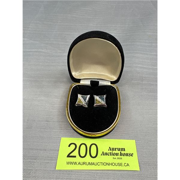 98 Real Diamond Stud 925 Sterling Stud Earrings - Quality - Posts are Threaded and Backs Screwed On 