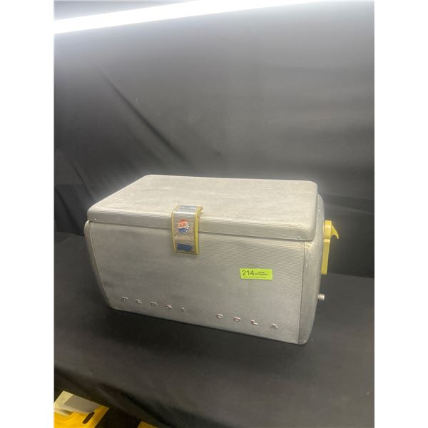 Vintage 1950s Pepsi Cola Alluminum Cooler in Very Good Condition Hard To Find