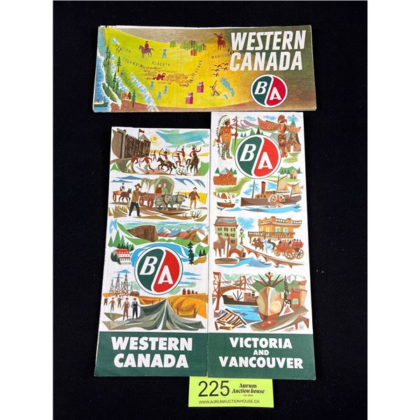 Lot of 3 Western Canada B/A Roadmaps