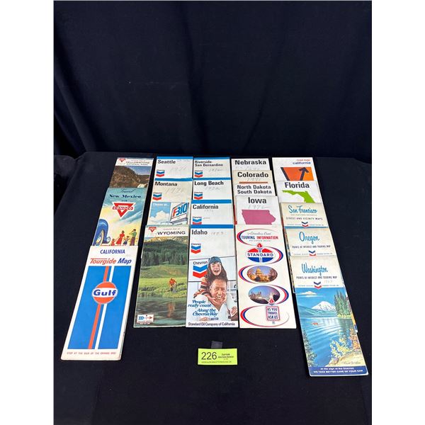 Lot of 19 Conoco and Chevron, Gulf, Etc Roadmaps