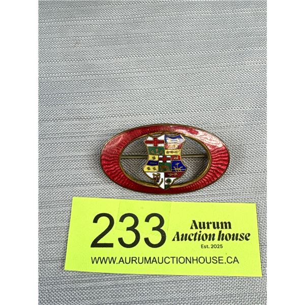 Early 1900's Canadian Provinces Enamel Brooch (Nice Quality)