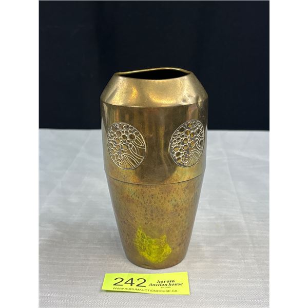 A W.M.F. German Art Nouveau Vase in Brass