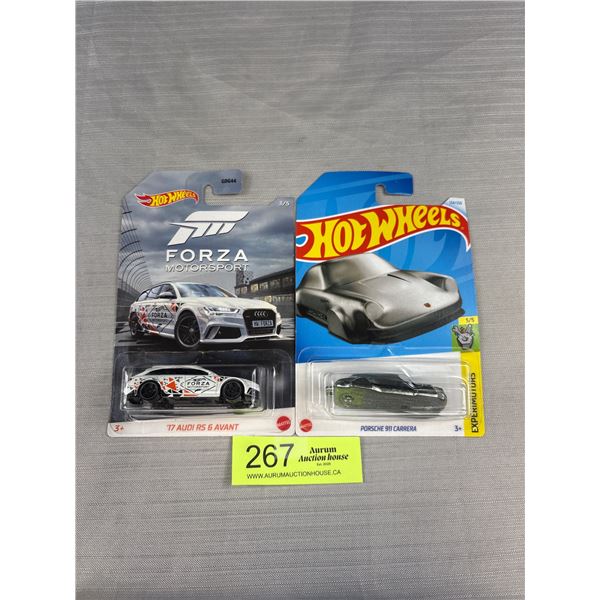 2 Specialty Hotwheels in Case, Forza Motorsport and Experi Motors