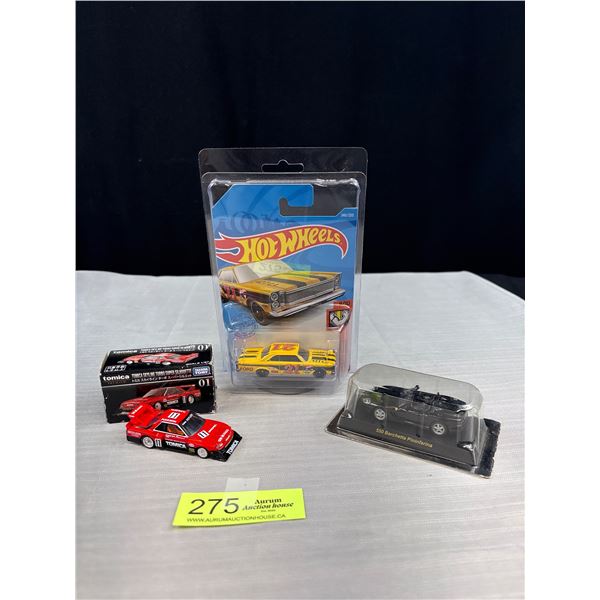 65 Ford Galaxy Hothwheel Sealed in Museum Case + 2 Other Diecast Cars