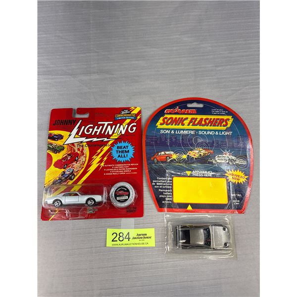 Johnny Lightning Challenger in Original Package + Sonic Flashers Car w/ Original Package