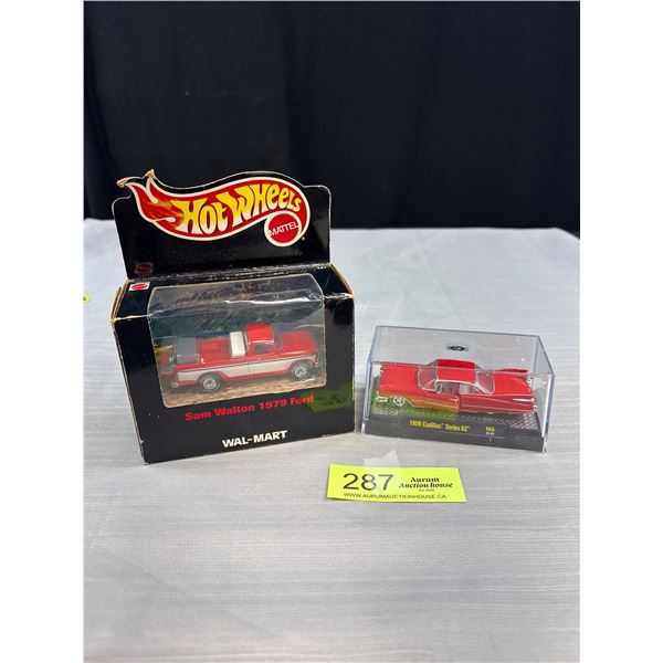 Sealed 79 Ford Hotwheel + 59 Catalac Diecast Car in Case