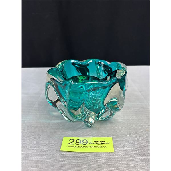 Vintage Murano Art Glass Sommerso MCM Catchall/Ashtray