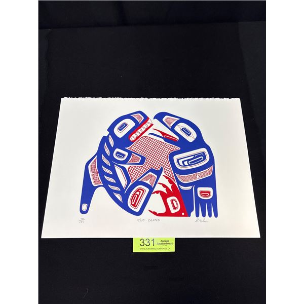 Signed and Numbered 15" x 11" West Coast Native Print - 2 Clans, 70/151