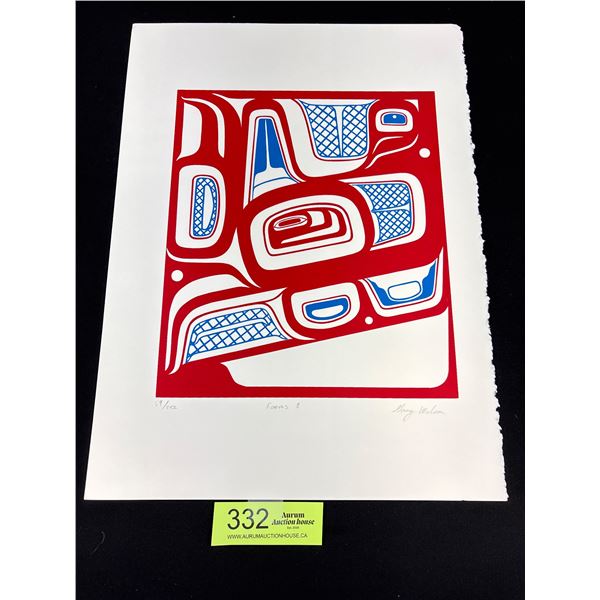 Nicely Framed and Numbered 11" x 15" West Coast Native Print 59/252 Forms