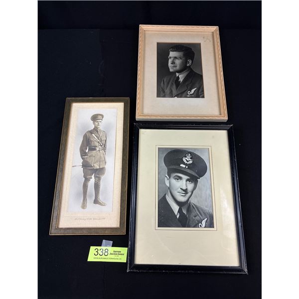 Nice Lot of 3 Canadian Army Photos, RCAF, Medical Core, Etc