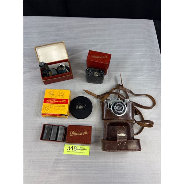 Vintage Small Fdeckel - Munchen Camera w/ Extra Boxes of Camera Film