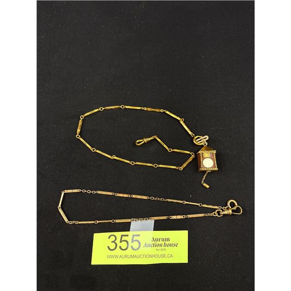 Genuine Antique Art Deco Gold Watch Chain Lot