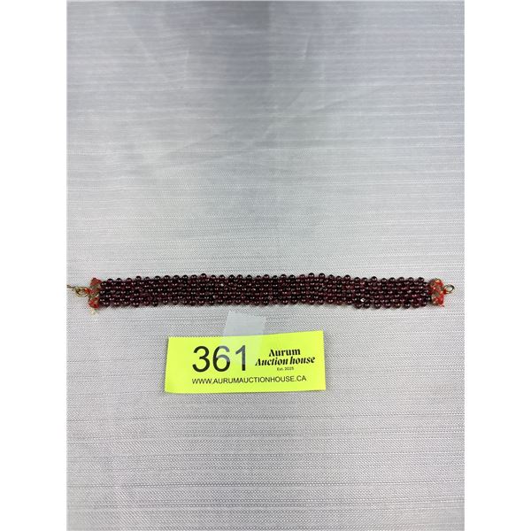 Genuine Antique Garnet Bracelet Excellent Colour Beauty!