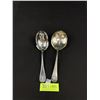 Image 1 : 2 -9" Shell Pattern Silverplated Serving Spoons