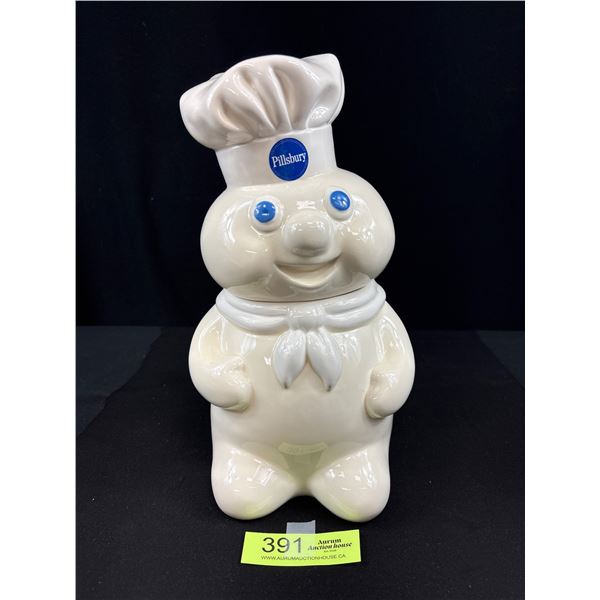 Mint Condition Large Pilsbury Doughboy Cookie Jar Dated 1988 Bottom, Approx 12" Tall