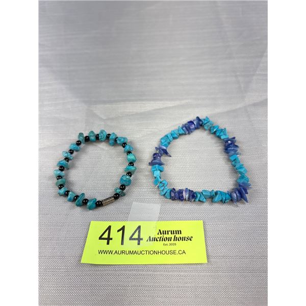 2 Natural Turquoise Bracelets