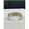 Image 3 : Silver Plated w/ Turquoise Stone Open Cuff Bangle