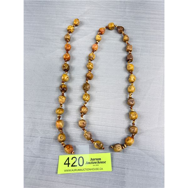 Hand Knotted Clay Beads Necklace