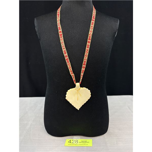 Vintage Hand Crafted Pottery w/ Cord Necklace