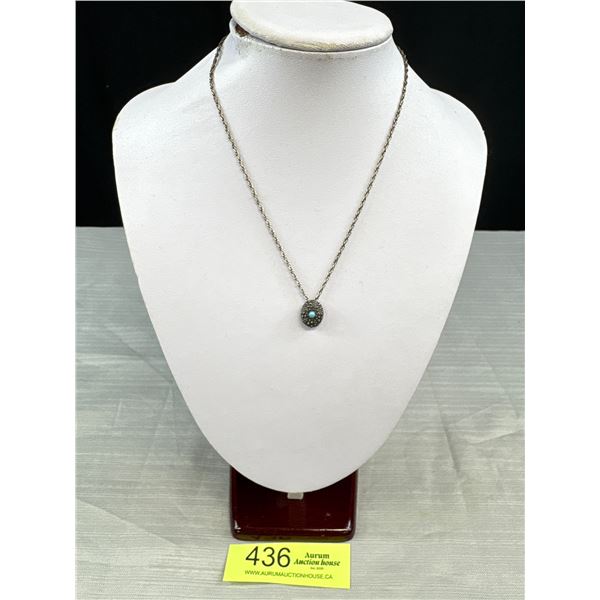 Vintage Sterling Silver Marked .925 Modernist Necklace