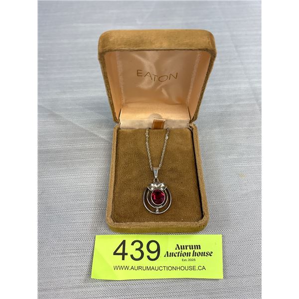 Vintage Shoder Klotz Signed TEKA 835 Sterling Silver Gem Necklace C.1940