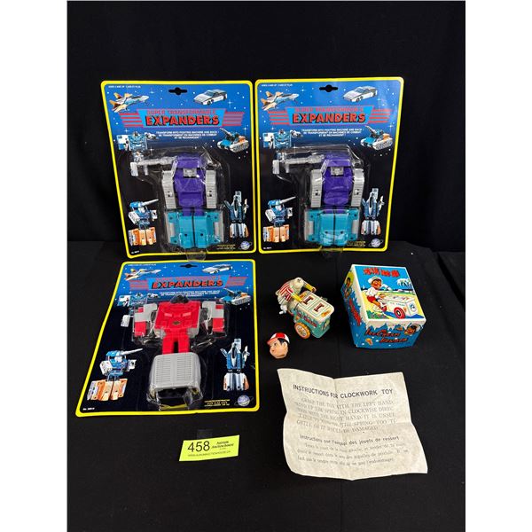 3 Sealed Super Transformable Expanders + Friction Toy