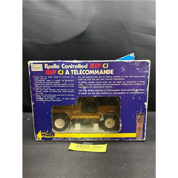 Vintage Sears Radio Controlled Jeep in Original Box Great Condition
